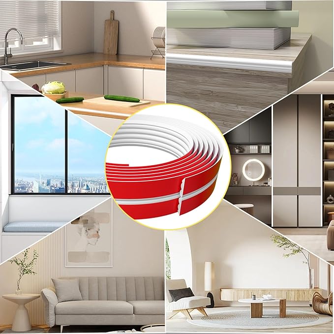 10FT Flexible Wall Corner Protector Moulding Trim, Peel and Stick Inside & Outside Wall Corner Guards Edge Protector,Self Adhesive Molding Trim Strip for Edge Ceiling