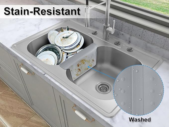 Sink Saddle, Divider Protector Mat, Kitchen Sink Mat, No Smell, No Stains, Ultra Soft, 13.46" x 11.5"
