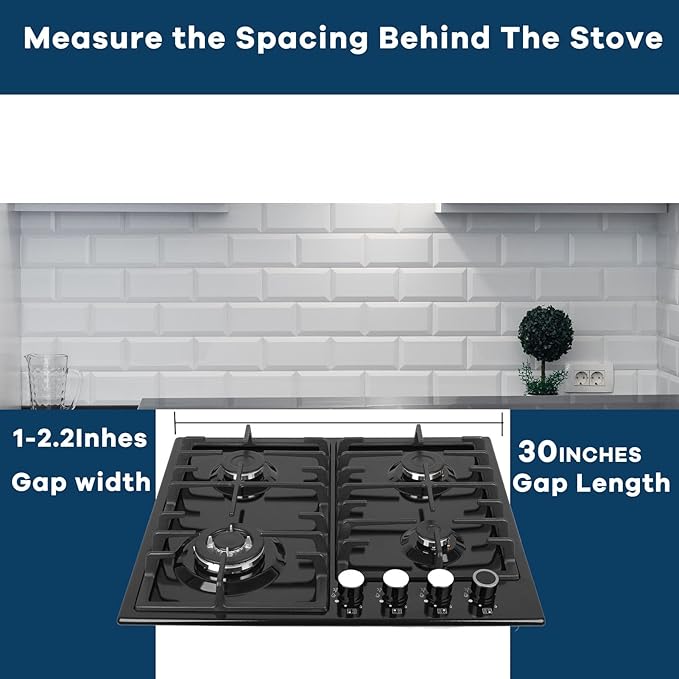30" Slide-in Range Rear Filler Kit,Range Gap Filler, Stainless Steel Back Gap Cover for Stove, Stove Trim Kit Between Stove and Backsplash.