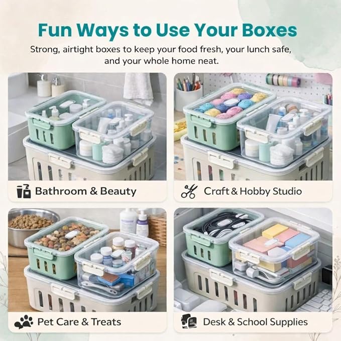 Fruit Containers for Fridge Keep Fresh, 5-Pack BPA-Free Produce Storage Containers with Removable Colander, Airtight Fridge Organizer for Berry Vegetable, Microwave & Dishwasher Safe (White)