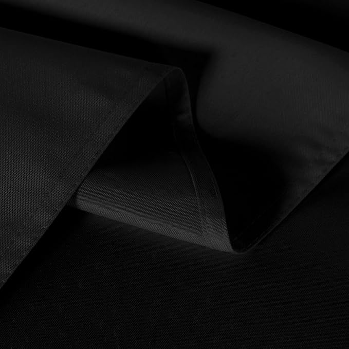 sancua 10 Pack Black Tablecloth 60 x 120 Inch, Rectangle Table Cloth for 8 Feet Tables - Stain and Wrinkle Resistant Washable Polyester Table Cover for Dining Tables, Buffet Parties and Camping
