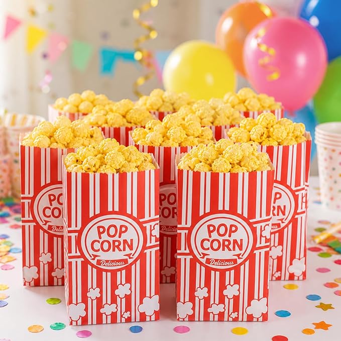 Paper Popcorn Bags,120 Pack 1oz Popcorn Bags Individual Servings, Popcorn Bag Bulk for Popcorn Machine,Movie Nights Pop Corn Bags