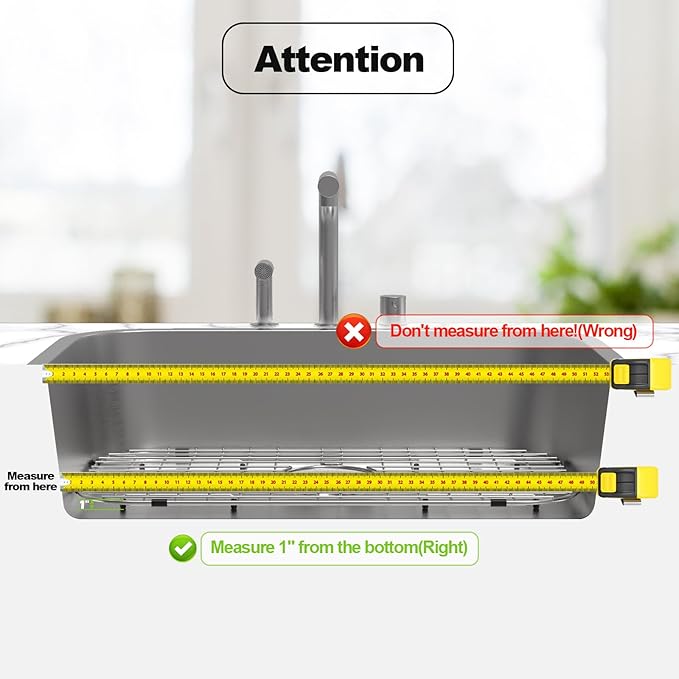 Sink Protector Grid 26-1/16" x 14-1/16", Centered Drain with Corner Radius 3-1/2", 304 Stainless Steel Material Centered Drain