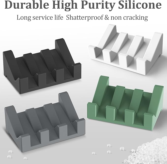 Silicone Soap Dish,3PCS Extended Self Draining Soap Dish for Shower Soap Holder Soap Dishes for Bar Soap,Bathroom Soap Holder Bathtub Soap Dish with Drainage Keep Soap Bar Dry Clean