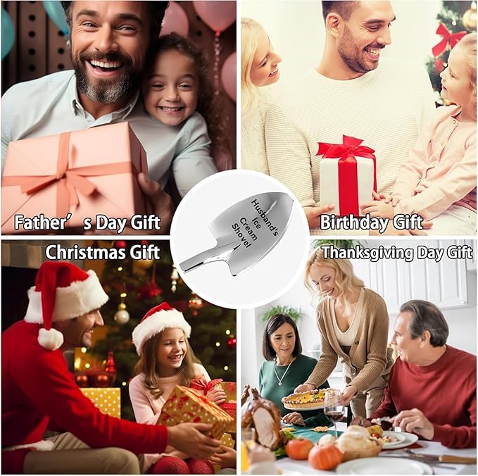 Gifts for Uncle Fathers Day from Kids, Funny Uncle’s Ice Cream Shovel Gifts for Men Uncle Wedding Anniversary Presents Spoon