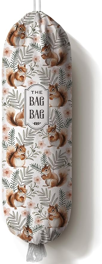 Squirrel Plastic Bag Holder,Grocery Bag Organizer Storage for Plastic Bags Groceries Store The Bag Bag 23" x 9"