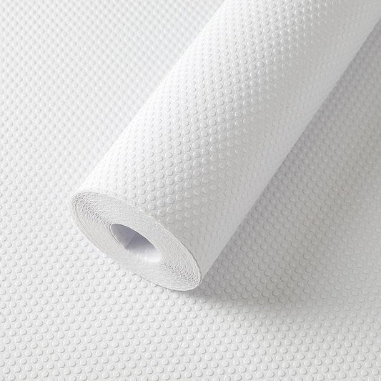 FLPMIX Shelf Liner for Kitchen Cabinets 11 inch Wide - Easy to Cut Drawer Mat, (11" x 240 Inch White), Waterproof Pantry Cabinet Liner
