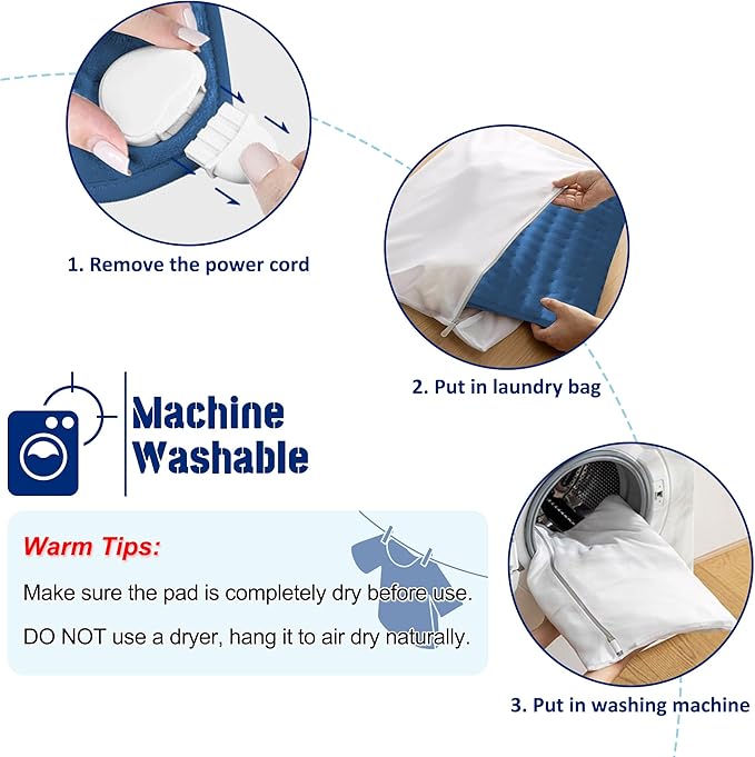 24x20 Inch Electric Heating pad for Back Neck Shoulder Knee Arms Legs- Electric Heat Pads with 6 Heat Settings & Auto Shut Off &Dry/Moist Heat Heating Pad for Birthday Mother Father Girl Men Women