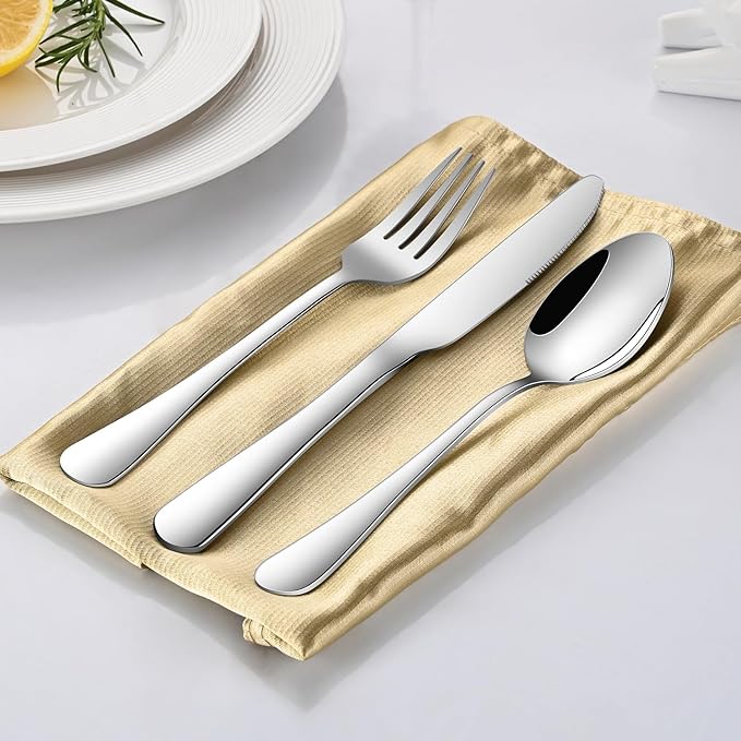 16-Piece 7.3 Inches Dinner Spoons,Stainless Steel Soup Spoons,Dishwasher Safe Tablespoon,Durable Silver Table Spoon Set For Restaurant,Hotel