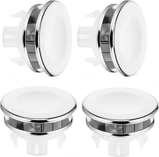 Sink Overflow Cap 4 Pcs Bathroom Sink Overflow Cover,Applicable Aperture 22-24mm