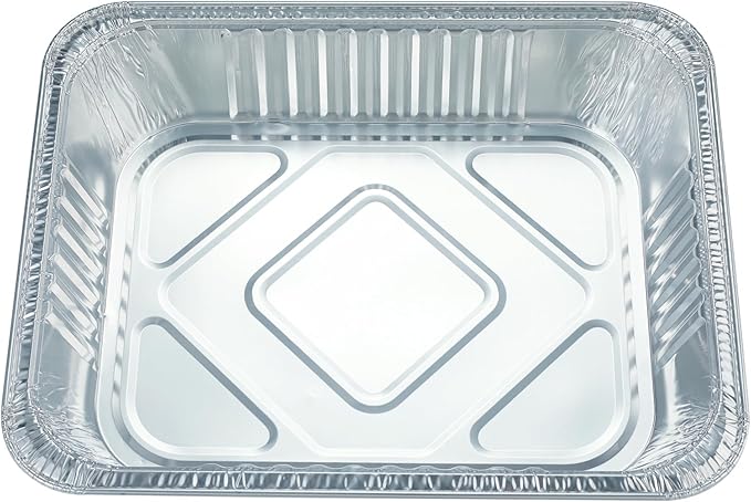 Waytiffer Aluminum Pans 9x13 Disposable Foil Pans (10 Pack) Half Size Deep Steam Table Pans Extra Thick for Baking, Cooking, Roasting, Heating, Serving & Lining Steam-Table Trays