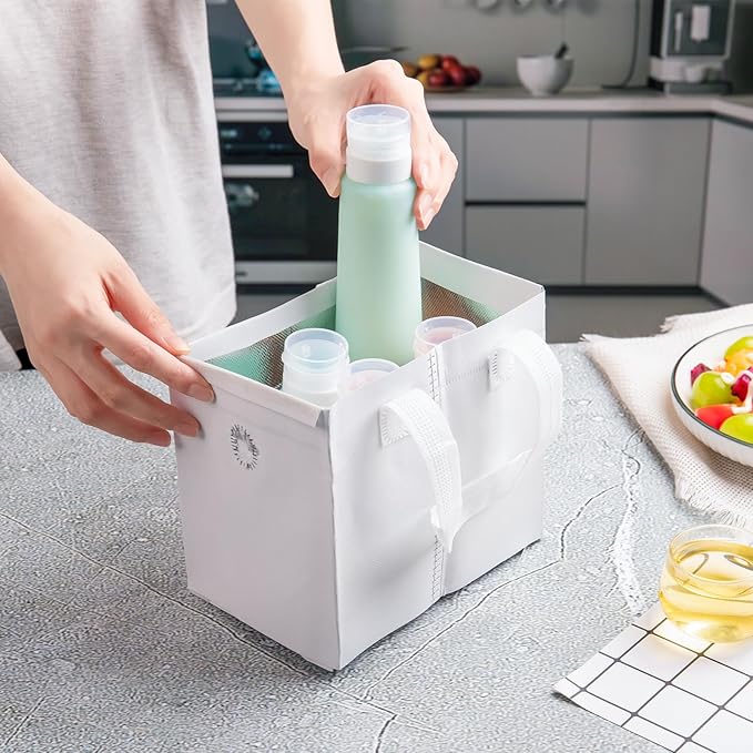 MICEBAY Condiment Squeeze Bottles for Sauces, 6-oz Mini Silicone Salad Dressing Container to Go with Reusable Sandwich Bag, Leakproof Sauce Bottle for Lunch Box, 4 Pack, Candies