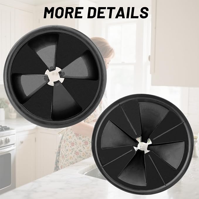 3 3/8" Garbage Disposal Splash Guard QCB-AM for Insinkerator Evolution Series, Removable Quiet Sink Rubber Drain Insert, 2026 Upgrade New Design Garbage Disposer Accessories by Katewei