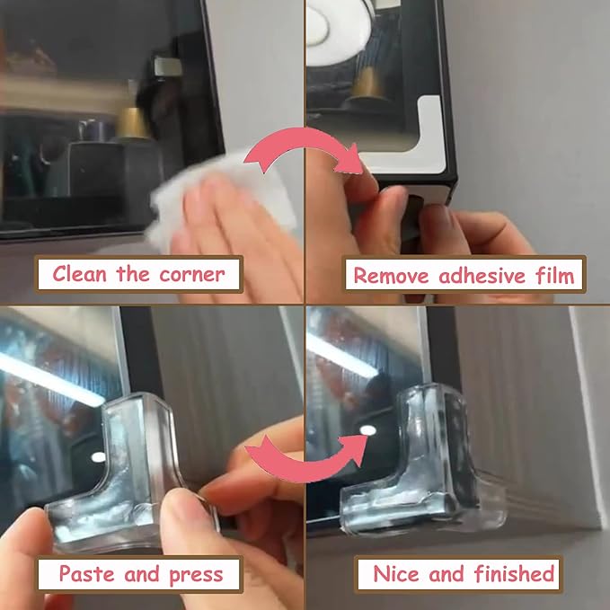 12Pcs Large(Length: 1.7inch) Silicone Corner Protector Baby Proofing,Table Corner Protectors for Baby,Strong Adhesive T Shaped Baby Head Protector Table Corner Protectors for Furniture