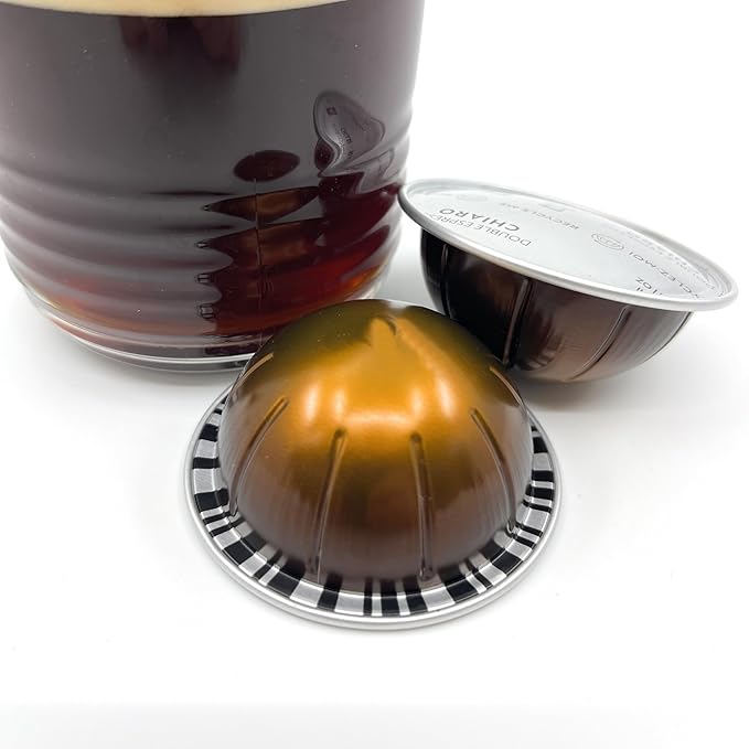 Double Espresso Chiaro Coffee Pods, The Perfect Blend Premium Coffee & Espresso Capsules Pods, Brews 80ml / 2.7 Ounce, 10-Capsules Pods, Pack of 1 (10, Chiaro)