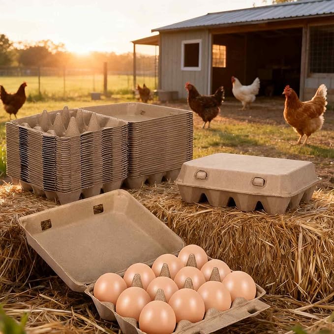 15 Pack Egg Cartons Cheap Bulk, 3x4 Style Egg Storage Containers Holder, Sturdy Natural Pulp Material Perfect for Storing Extra Eggs