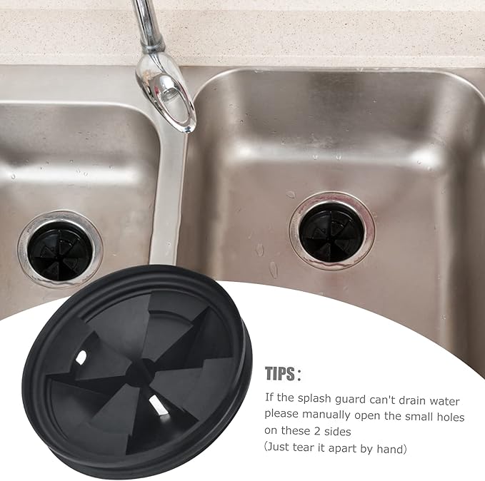 2 Pack Garbage Disposal Splash Guards 3 3/8" Sink Baffle QCB-AM Replacement Compatible with InSinkErator Evolution Series Garbage Disposal Stopper Sink Splash Guard