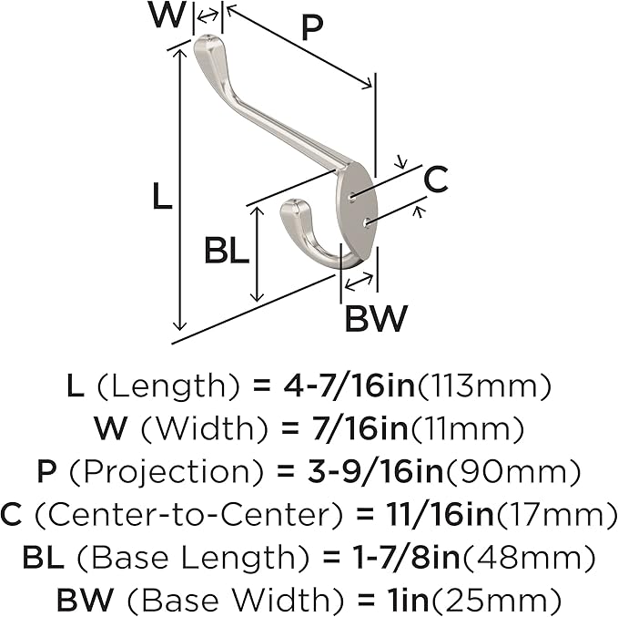 Amerock Wall Mounted Single Hook Finish: Satin Nickel