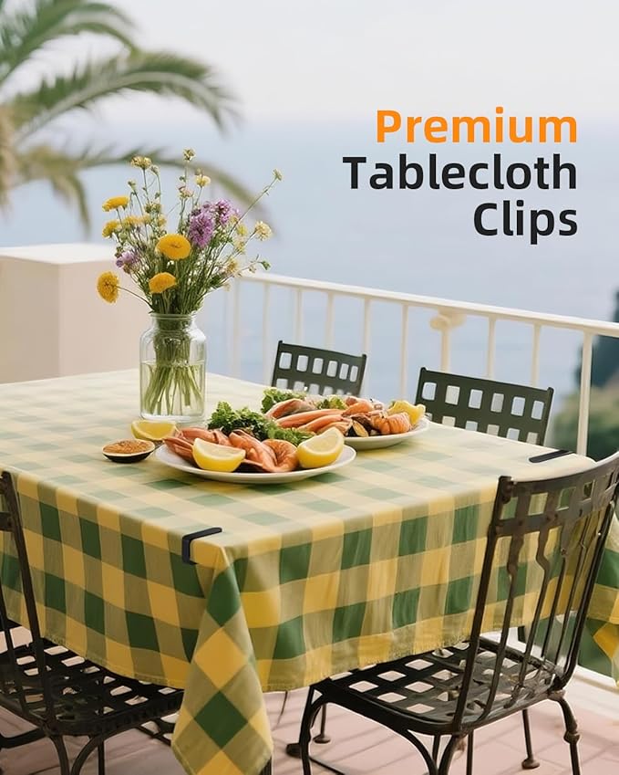 24 Pack Tablecloth Clips - Heavy Duty Picnic Table Clip, Stainless Steel Table Cloth Cover Clamps, Table Cloth Holders Ideal for Restaurant Outdoor