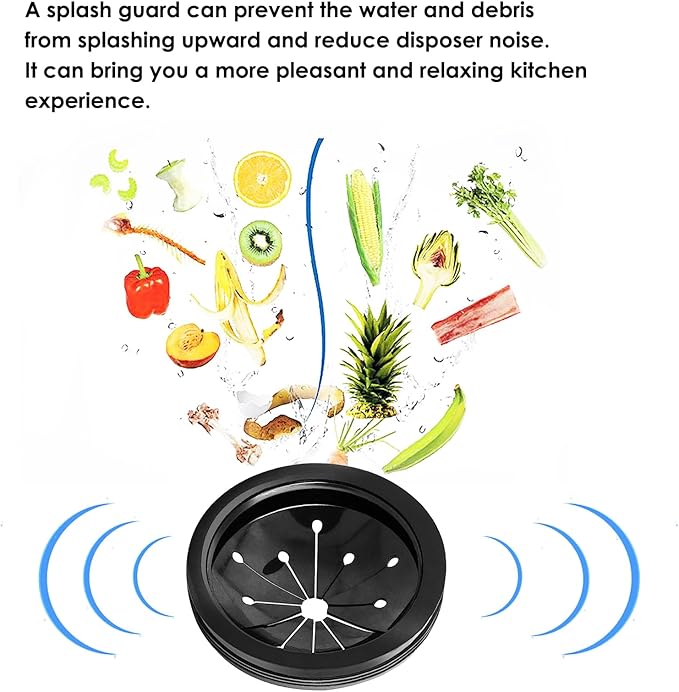 3 Inch Garbage Disposal Splash Guard Sink Stopper Universal Rubber Food Waste Disposer Sink Garbage Disposal Splash Guard and Drain Plug for Whirlawa,for Waste King,for Sinkmaster,for GE Models