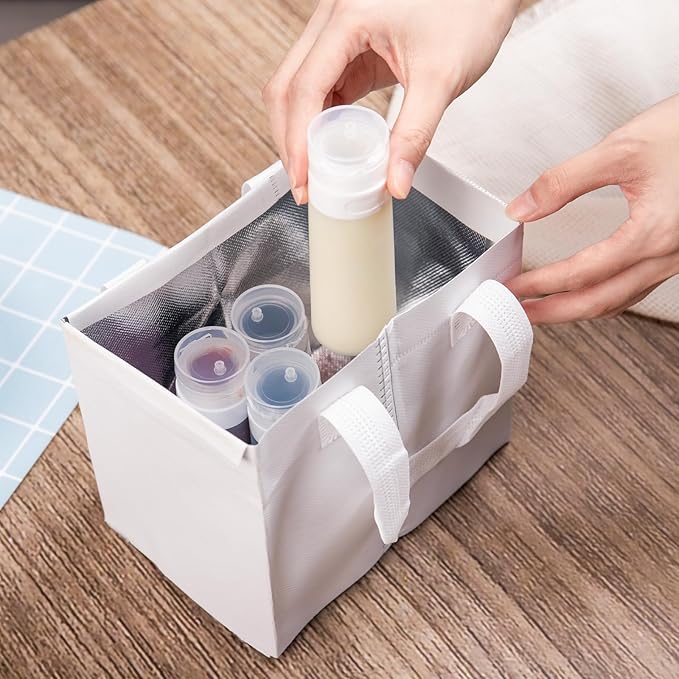 MICEBAY Condiment Squeeze Bottles for Sauces, 3-oz Mini Silicone Salad Dressing Container to Go with Reusable Sandwich Bag, Leakproof Sauce Bottle for Bento Lunch Box, 4 Pack, Gray
