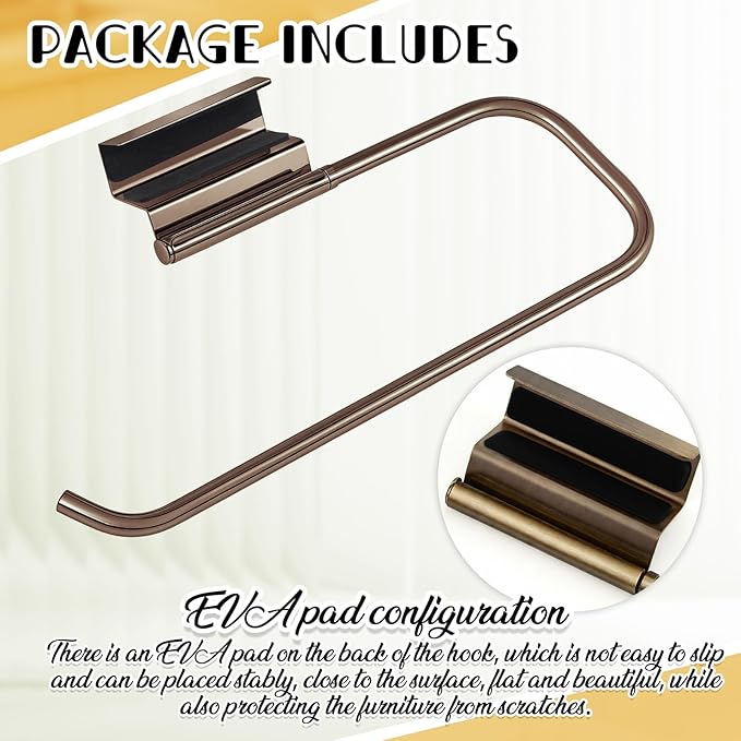 12.4 Inches Cabinet Door Paper Towel Holder Camper Under Sink No Drilling Paper Towel Storage and Dispenser for RV Kitchen Bathroom Laundry Room, Stainless Steel(Vintage Bronze,1 Pcs)