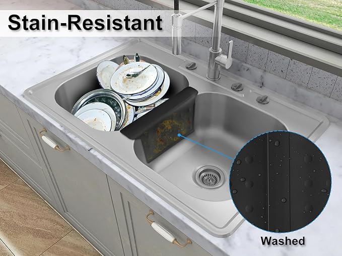 Sink Saddle, Divider Protector Mat, Kitchen Sink Mat, No Smell, No Stains, Ultra Soft, 13.46" x 11.5"