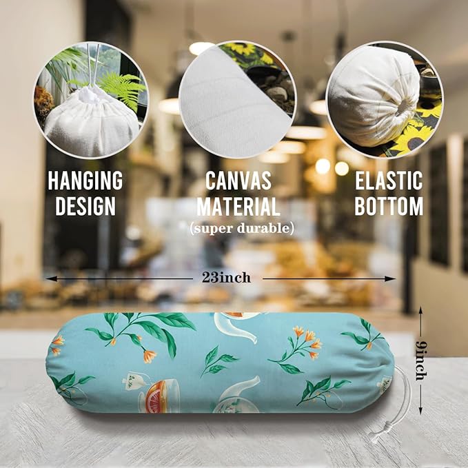 Teapot Plastic Bag Holder, Reusable Shopping Bags Storage Dispenser, Fabric Garbage Trash Bags Carrier Organizer, Fabric Grocery Bag Organizer, Wall Mount, Housewarming Gifts for Tea Lover
