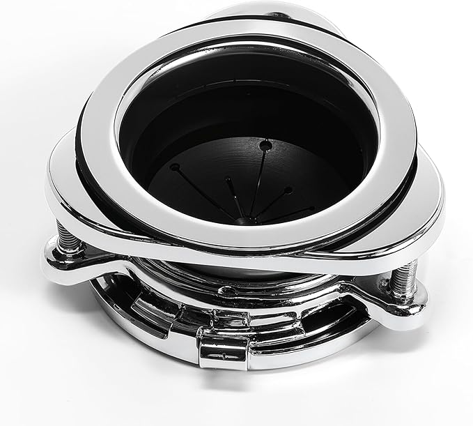 Garbage Disposal Flange, 3 Bolt Mount Stainless Steel Kitchen Sink Flange Kit with Splash Guard for 3 1/2 Inch Standard Sink Drain Hole, Sink Food Waste Disposer Installation kit