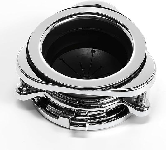 Garbage Disposal Flange, 3 Bolt Mount Stainless Steel Kitchen Sink Flange Kit with Splash Guard for 3 1/2 Inch Standard Sink Drain Hole, Sink Food Waste Disposer Installation kit