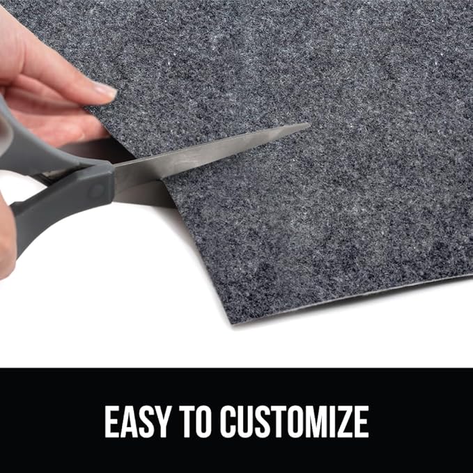 GORILLA GRIP LeakGuard Non-Adhesive Under Sink Mat for Kitchen Cabinet, 24x40, Waterproof Quick Dry Shelf Liner, Durable Absorbent Felt Mats for Bathroom Sinks, Cabinets, Dresser, Easy Trim, Charcoal