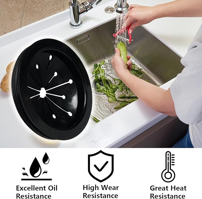 2 Pack Garbage Disposal Splash Guard Sink Baffle Disposal,3-1/8” Food Waste Disposer Accessories,Suitable for Whirlaway, Waste King, Sinkmaster & GE Models