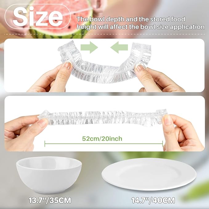 MAQIHAN 200 Bowl Covers Bread Proofing - Extra Large Plastic Wrap for Food Sourdough Bread Baking Rising Elastic Reusable Plate Covers Outdoor Food Fresh Keeping Bags Shower Cap Hair Deep Conditioning