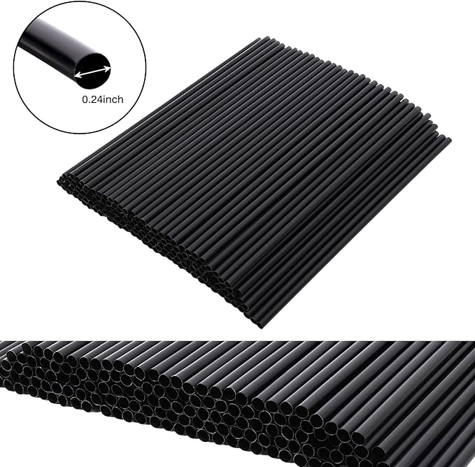 Tomnk 100pcs Straws Disposable, 10.3 Inches Plastic Straws, Plastic Drinking Straws for Tumblers and Ice Coffee