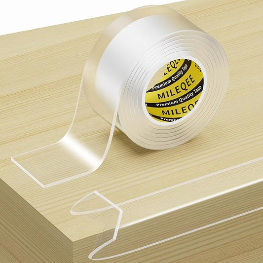 Clear Edge Protector Strip, 1.57in x 3.28FT, Sharp Edge Wrap Cover Tape, Self Adhesive Protective Corner Bumper Guards for Cabinet Door Desk Glass Table Bed Furniture, Kitchen Countertop