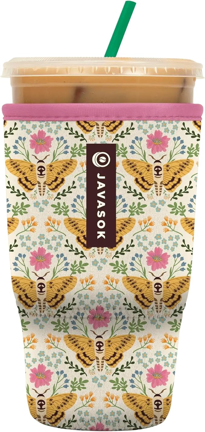 Sok It JavaSok Iced Coffee & Cold Soda Insulated Neoprene Cup Sleeve (Metamorphosis, Large: 30-32oz)