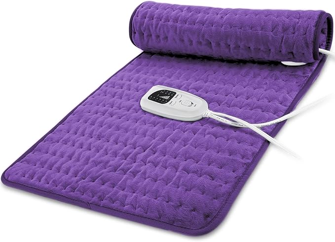 33x17 Inch Electric Heating pad for Back Neck Shoulder Knee Arms Legs- Electric Heat Pads with 6 Heat Settings & Auto Shut Off &Dry/Moist Heat Heating Pad for Birthday Mother Father Girl Men Women