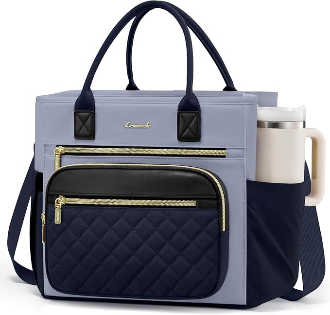 LOVEVOOK Insulated Lunch Bag Women,Wide Opening Adult Lunch Box Women with Cup Holder,X Large Leakproof Cooler Bag for Work Picnic Beach Family College Mom,Lunch Teacher Breast Pump Diaper Tote Bag