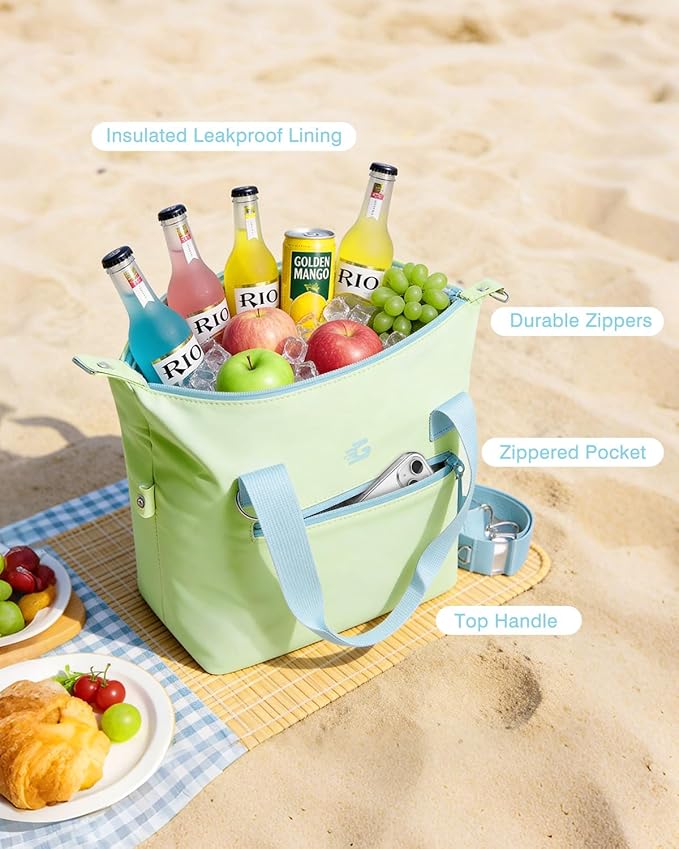 GLORIEROO Pastel Lunch Box Women | Insulated Soft Waterproof Leakproof Lunch Bag Cooler | Adjustable Strap | BPA-Free