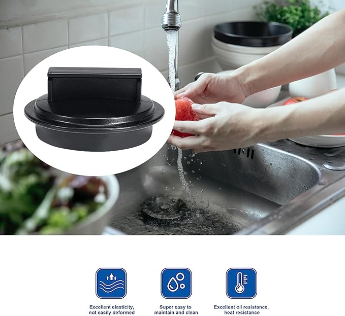 3 Inch Garbage Disposal Splash Guard Sink Stopper Universal Rubber Food Waste Disposer Sink Garbage Disposal Splash Guard and Drain Plug for Whirlawa,for Waste King,for Sinkmaster,for GE Models