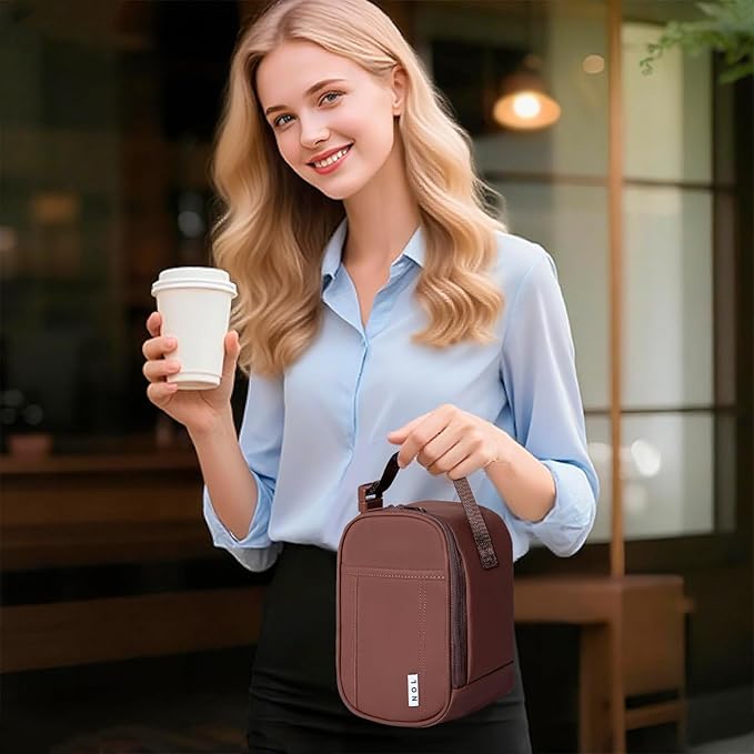 NOL Natural Organic Lifestyle Insulated Lunch Bag for Adult - Snack Bag Lunch Cooler Bag Soft Lunch Tote Bag for Work, Coffee