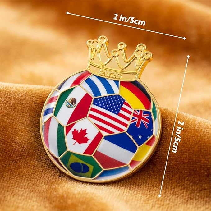 Exun Soccer Fan Gift Basket Set 2026 – 9 Piece Sports Accessories Bundle with Stainless Steel Tumbler, Towel, Keychain, Hat, Wristband & Metal Pin – Triple Nation Flag Design, World Soccer Lover Gift