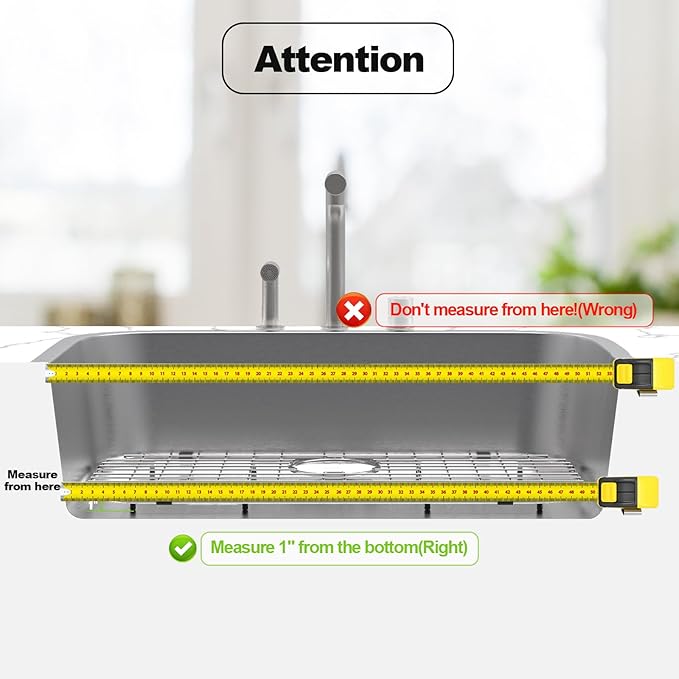 Sink Protector Grid 26-1/16" x 14-1/16", Rear Drain with Corner Radius 3-1/2", 304 Stainless Steel Material Rear Drain