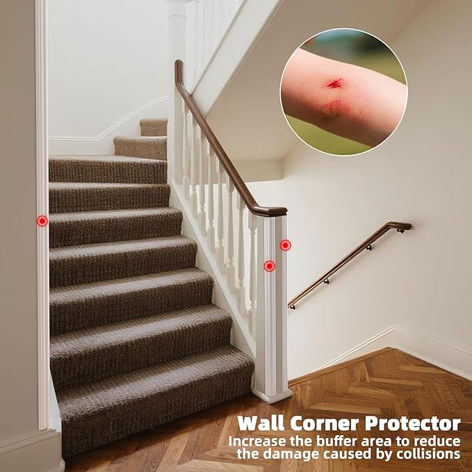 Wall Corner Protector & Edge Guard，Peel and Stick Wall Trim Moulding Inside & Outside Corner Molding Trim Caulk Strip, Self Adhesive Trim for Wall Edge,Ceiling,Countertop, 2.36” W x40’ L, White