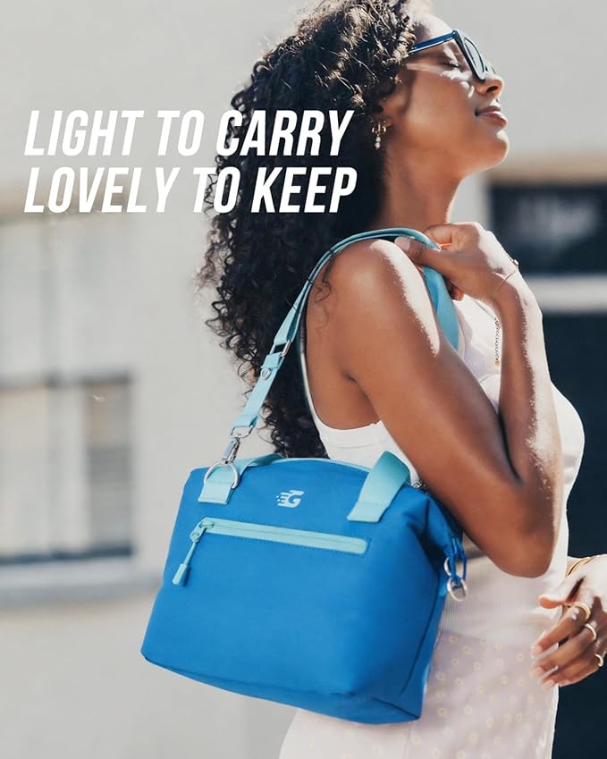 GLORIEROO Pastel Lunch Box Women | Insulated Soft Waterproof Leakproof Lunch Bag Cooler | Adjustable Strap | BPA-Free