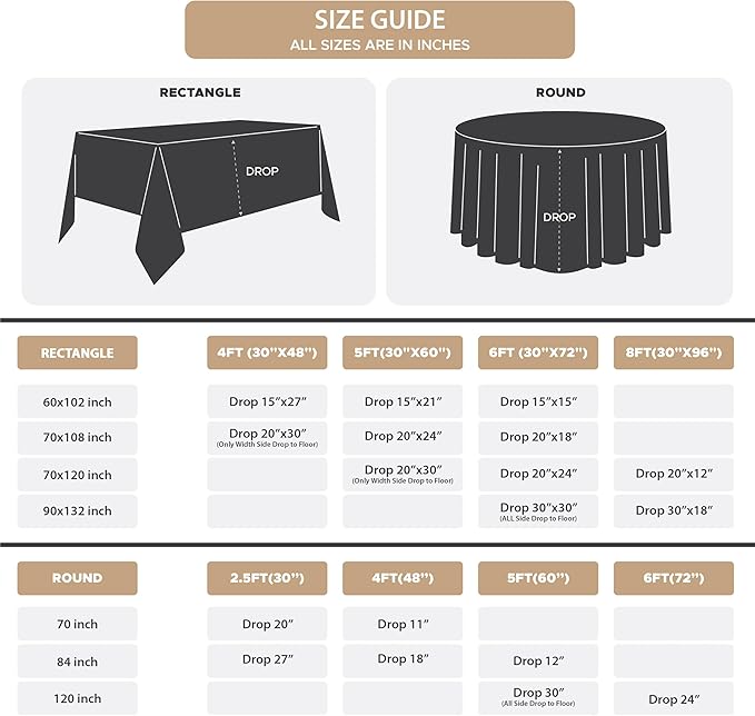 Fitable 8 Pack Round Tablecloths: Stain Resistant Wrinkle Free Circle Table Clothes, Washable Reusable Polyester Table Covers for Wedding Party Birthday Banquet Reception(Pink, 120 Inch)