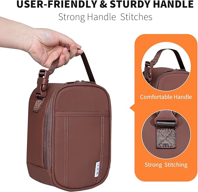 NOL Natural Organic Lifestyle Insulated Lunch Bag for Adult - Snack Bag Lunch Cooler Bag Soft Lunch Tote Bag for Work, Coffee