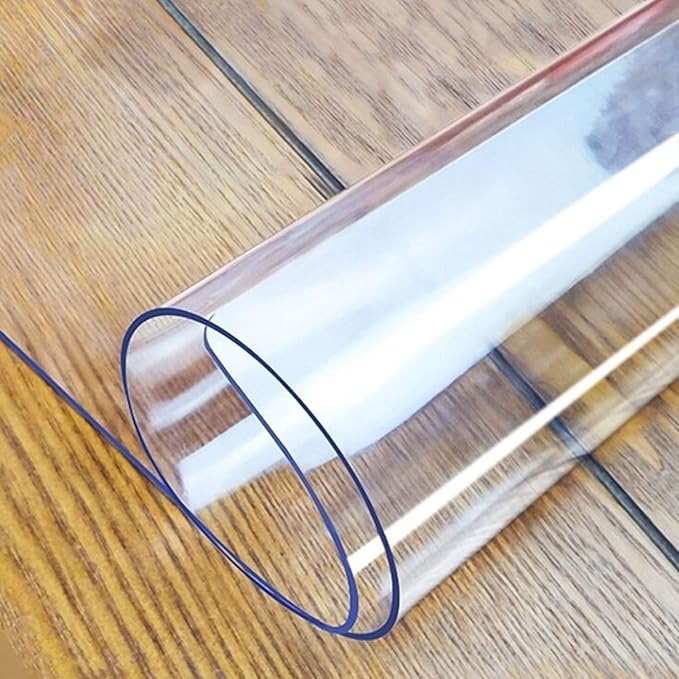 LovePads Clear Table Cover Protector, 44 x 84 Inch 2mm Thick Plastic Table Cover, Table Protector for Dining Room Table, Waterproof Dresser Cover Top for Kitchen, Coffee, Writing Desks