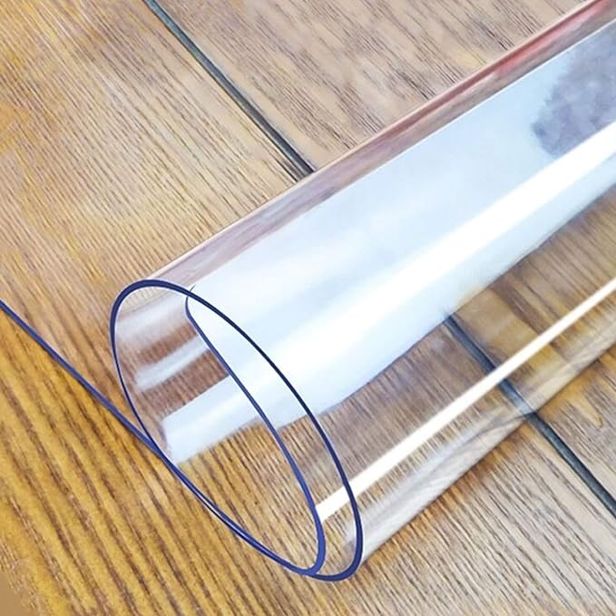 LovePads Clear Table Cover Protector, 42 x 70 Inch 2mm Thick Plastic Table Cover, Table Protector for Dining Room Table, Waterproof Dresser Cover Top for Kitchen, Coffee, Writing Desk