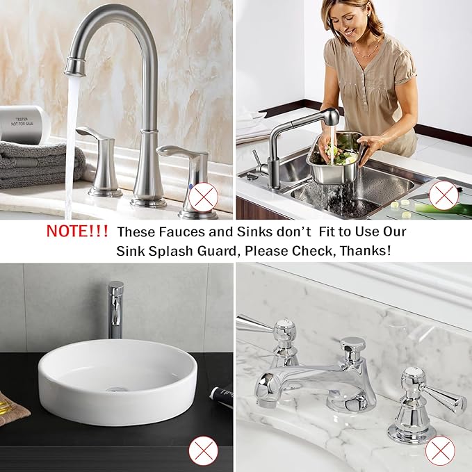 Kitchen Sink Splash Guard -24" x 5.8'' Silicone Sink Mat Splash Guard fit for Countertop, Bathroom,Farmhouse,RV by EBIGIC (Grey)